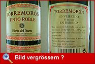 TEMPRANILLO TINTO ROBLE Ribera del Duero - Etiketten der Vorder- und Rückseite